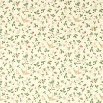 Wild Strawberry Ivory Linen Fabric by the Metre